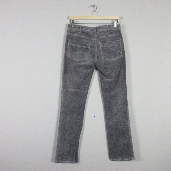 Gramicci Straight Leg Corduroy Pants Women Size 4 Mid Rise Zip Casual Gray 494 - Picture 2 of 14